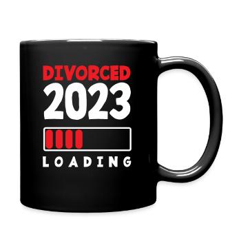Divorced 2023 Loading Divorce - Full Colour Mug - black - Right