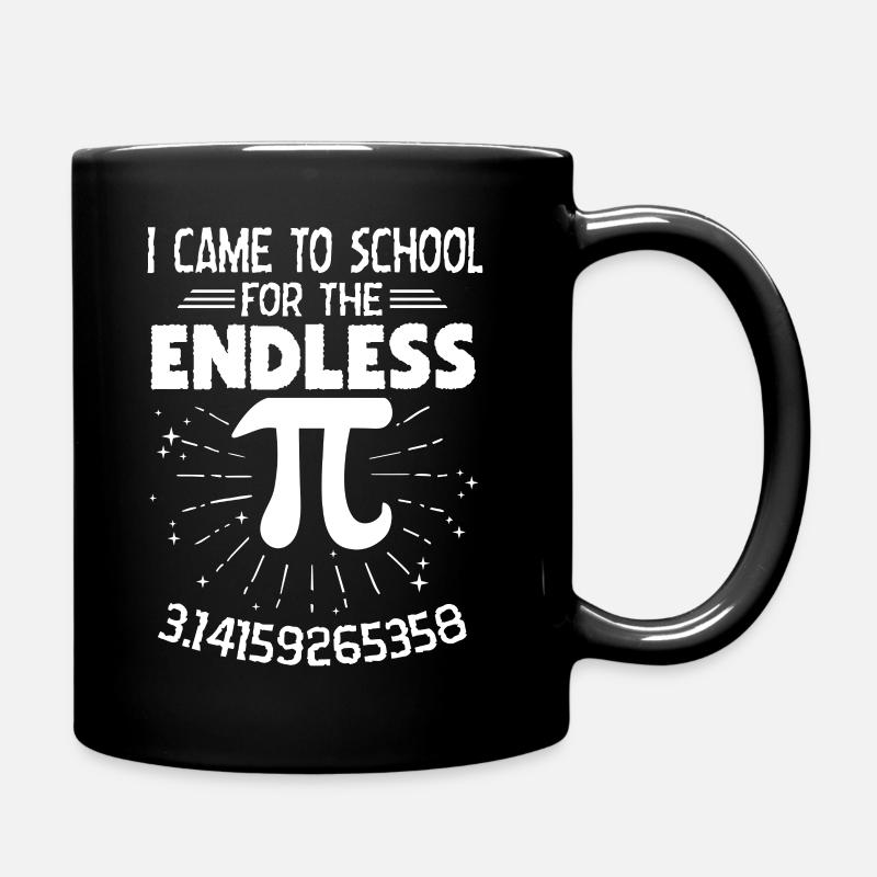 Pi Day Came To School For Endless Pi - Full Colour Mug - black