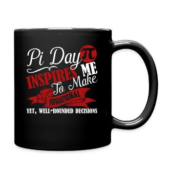 Pi Day Pi Day Inspires Me - Full Colour Mug - black - Right