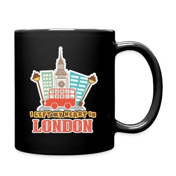 I Left My Heart In London - Full Colour Mug - black - Right
