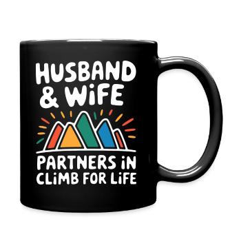 Couple d’alpinistes humoristiques Design - Mug uni - noir - Droite