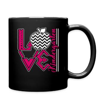 Kindergarten Teacher Love Kindergarten - Full Colour Mug - black - Right