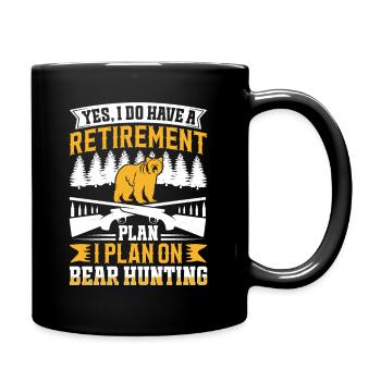 Ruhestandsplan gleich Wildjagt - Tasse einfarbig - Schwarz - Rechts