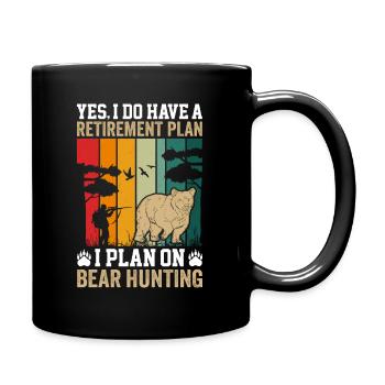 Ruhestandsplan gleich Wildjagt - Tasse einfarbig - Schwarz - Rechts