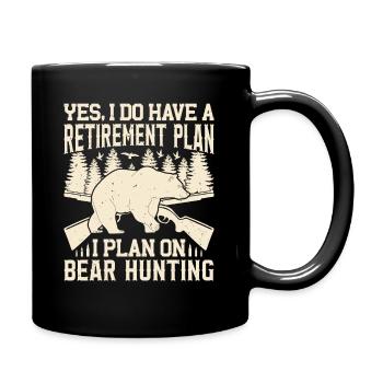 Ruhestandsplan gleich Wildjagt - Tasse einfarbig - Schwarz - Rechts