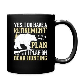 Ruhestandsplan gleich Wildjagt - Tasse einfarbig - Schwarz - Rechts