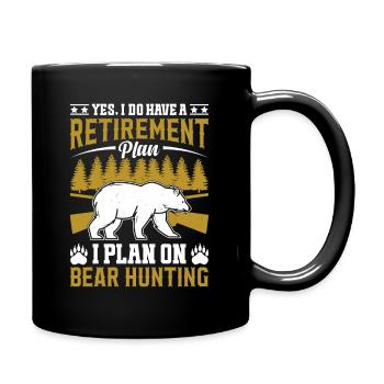 Ruhestandsplan gleich Wildjagt - Tasse einfarbig - Schwarz - Rechts
