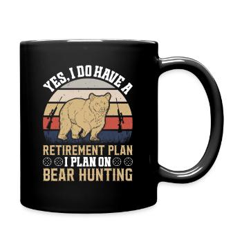 Ruhestandsplan gleich Wildjagt - Tasse einfarbig - Schwarz - Rechts
