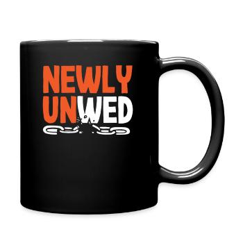 Neu Unverheiratete Freiheitserklärung Scheidung - Tasse einfarbig - Schwarz - Rechts