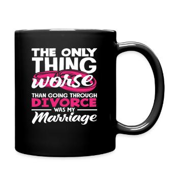 La seule chose pire qu’un divorce - Mug uni - noir - Droite