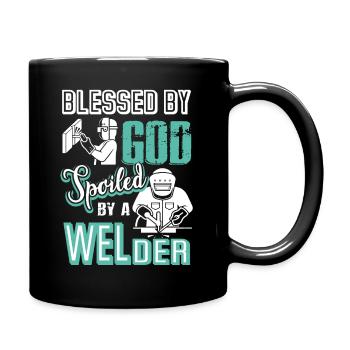 Welder Spoiled By A Welder - Full Colour Mug - black - Right