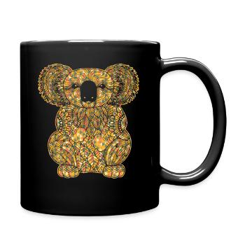 Koala Geometric - Full Colour Mug - black - Right