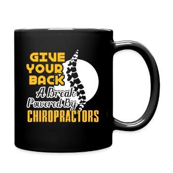 Chiropractor Powered By Chiropractors - Full Colour Mug - black - Right