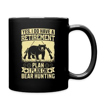 Ruhestandsplan gleich Wildjagt - Tasse einfarbig - Schwarz - Rechts