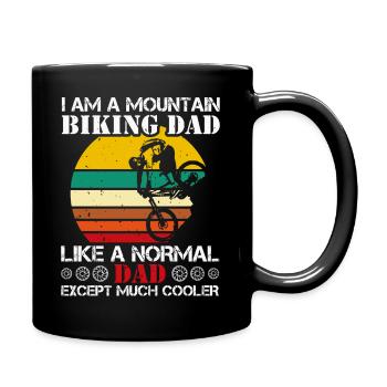 Biking Dad - Tasse einfarbig - Schwarz - Rechts