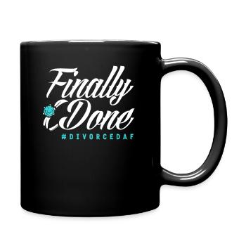 Endlich Geschiedene Scheidung - Tasse einfarbig - Schwarz - Rechts