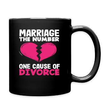 Die Ehe Als Hauptursache Für Scheidungen - Tasse einfarbig - Schwarz - Rechts