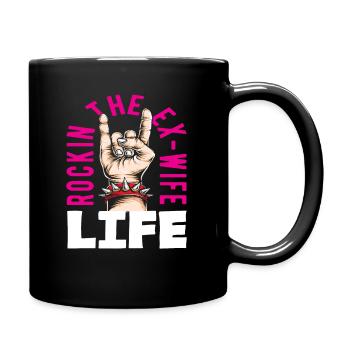 Rockin The Ex-wife Life Divorce - Full Colour Mug - black - Right