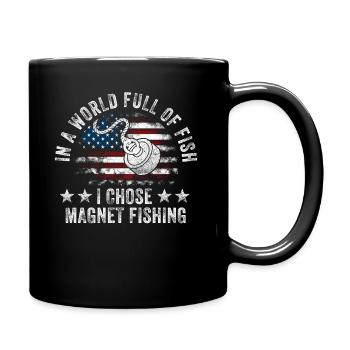 Neodymium Magnet Fishing Magnetic Fisher - Full Colour Mug - black - Right