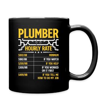 Plombier drôle Taux horaire Bricoleur Plombiers - Mug uni - noir - Droite