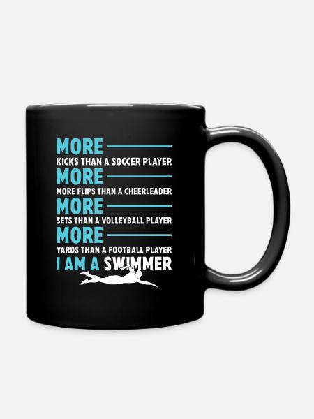 Swimmer Saying Swimming Funny Swimmer - Full Colour Mug - black