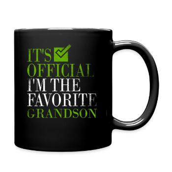 C'est officiel, je suis le petit-fils préféré - Mug uni - noir - Droite