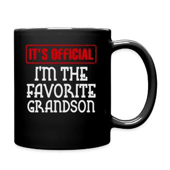 C'est officiel, je suis le petit-fils préféré - Mug uni - noir - Droite