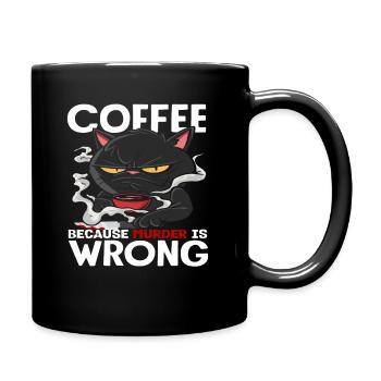 Chat amateur de café parce que le meurtre est une erreur - Mug uni - noir - Droite