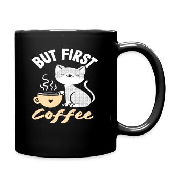Chat amateur de café - Mais d'abord le café - Mug uni - noir - Droite