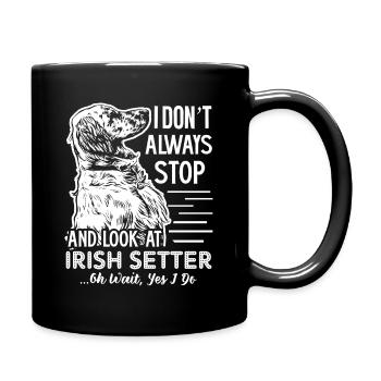 Look At Irish Setter - Full Colour Mug - black - Right