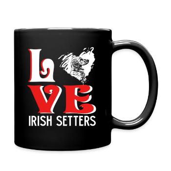 Love Irish Setter - Full Colour Mug - black - Right