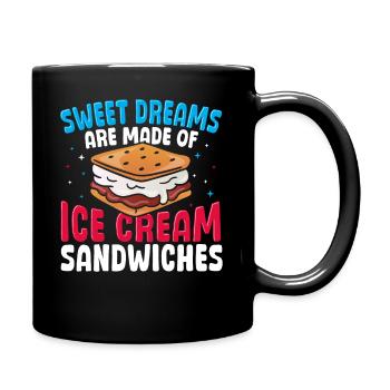 Sandwich à la crème glacée Cadeau Biscuits Dessert glacé - Mug uni - noir - Droite