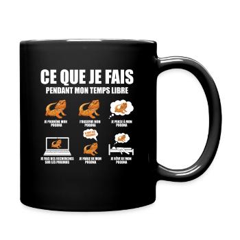 cadeau drôle pour passionnés dragon barbu pogona - Mug uni - noir - Droite