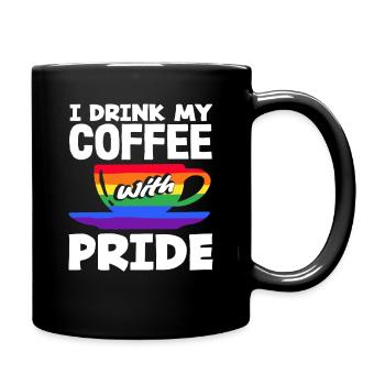 Les amateurs de café fiers de fierté - Mug uni - noir - Droite