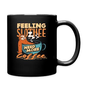 Kaffee Liebhaber Faul Sein Mehr Kaffee - Tasse einfarbig - Schwarz - Rechts