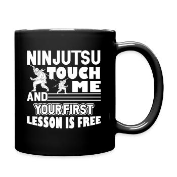 Ninjutsu First Ninjutsu Lesson Is Free - Full Colour Mug - black - Right