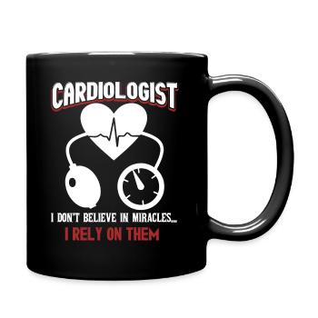 Cardiologist Rely On Miracles - Full Colour Mug - black - Right