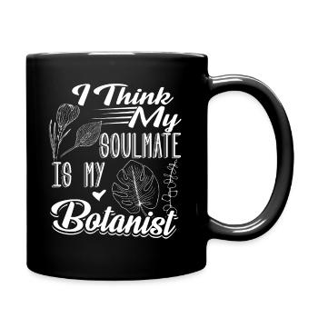 Botanist Is My Soulmate - Full Colour Mug - black - Right