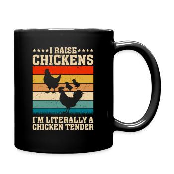 Cool Chicken Tender Design for Men & Women - Full Colour Mug - black - Right