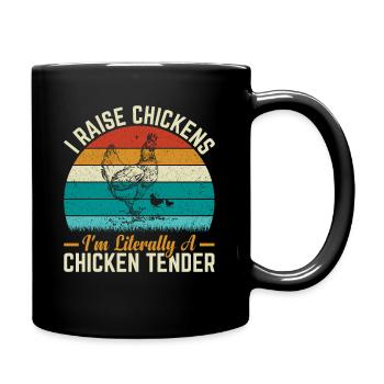 Cool Chicken Tender Design for Men & Women - Full Colour Mug - black - Right