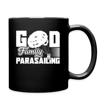 God Family Parasailing - Full Colour Mug - black - Right