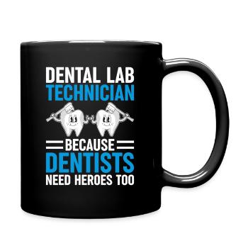 Chemise de technicien dentaire amusante – Heroes of the Dentist - Mug uni - noir - Droite