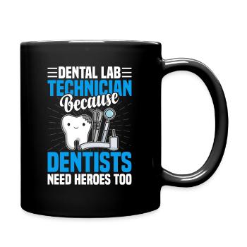 Chemise de technicien dentaire amusante – Heroes of the Dentist - Mug uni - noir - Droite