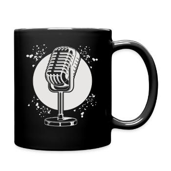 Microphone Poetry Slam Podcast Singer - Full Colour Mug - black - Right