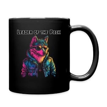 Chef de meute - Neon Wolf Design - Mug uni - noir - Droite