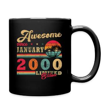 Janvier 2000 - Janvier 2000 Cadeau d’anniversaire - Mug uni - noir - Droite