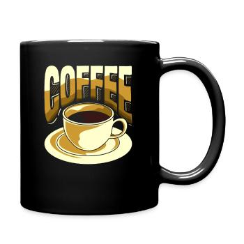 Kaffee Liebhaber Tasse Kaffee Vintage - Tasse einfarbig - Schwarz - Rechts