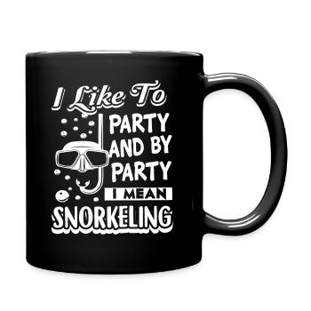 Snorkeling I Like To Snorkeling - Full Colour Mug - black - Right