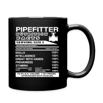 Pipefitter Nutrition Facts - Full Colour Mug - black - Right