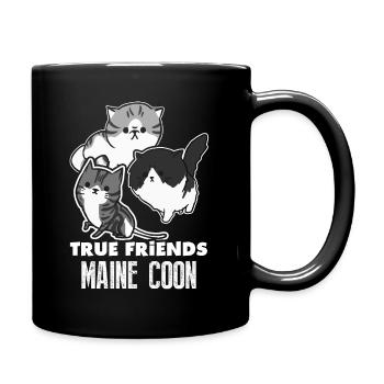 Maine Coon Cat True Friends - Full Colour Mug - black - Right